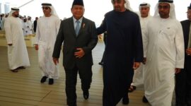Menteri Pertahanan RI Prabowo Subianto melaksanakan kunjungan ke UEA atas undangan dari Presiden UEA Sheikh Mohamed bin Zayed Al Nahyan. (Dok. Tim Media Prabowo Subianto)