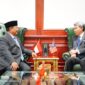 Menhan Prabowo Subianto menerima kunjungan kehormatan perdana Menhan Dato' Seri Utama Haji Mohamad Bin Haji Hasan, (Dok. Tim Media Prabowo Subiato) 
