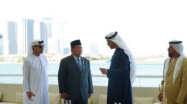 Menteri Pertahanan RI Prabowo Subianto melaksanakan kunjungan ke UEA atas undangan dari Presiden UEA Sheikh Mohamed bin Zayed Al Nahyan. (Dok. Tim Media Prabowo Subianto)