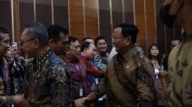 Menteri Pertahanan RI Prabowo Subianto hadiri acara pelantikan Badan Pengurus Pusat HIPMI. (Dok. Tim Media Prabowo Subianto)