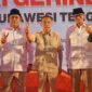 Ketua Harian DPP Partai Gerindra Dasco bersama Wakil Ketua Dewan Pembina Partai Gerindra Sandiaga Uno menghadiri rapat koordinasi daerah. (Dok. Tim Media Gerindra) 