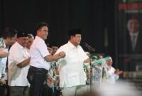Ketua Umum Partai Gerindra Prabowo Subianto Menghadiri Perayaan Milad ke-25 PBB yang digelar di ICE BSD, Tangerang, Minggu, 30 Juli 2023. (Instagram.com/@ prabowo)