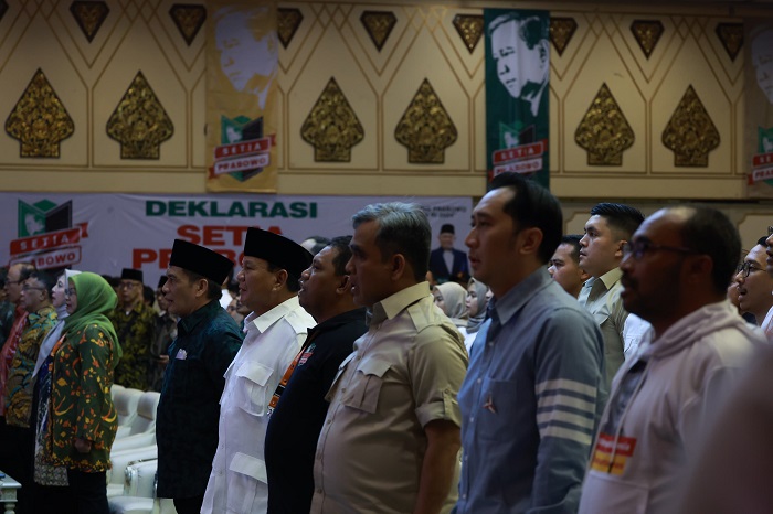 'Deklarasi Setia Prabowo: Dukungan Prabowo Presiden 2024' di Hotel Kartika Chandra, Jl Gatot Subroto, Jakarta Selatan. (Dok. Tim Media Prabowo)
